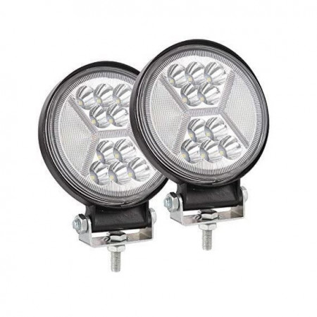 Set de 2 LED-uri rotunde pentru bara auto YUGUANG, 234 W, 12 V, policarbonat/aluminiu, 17 x 8 x 6 cm