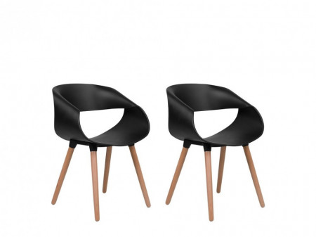 Set de 2 scaune Charlotte, negru, 55 x78cm - Img 1