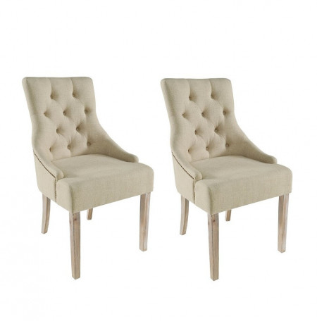 Set de 2 scaune tapitate Hermon, 97 x 52 x 64 cm - Img 1