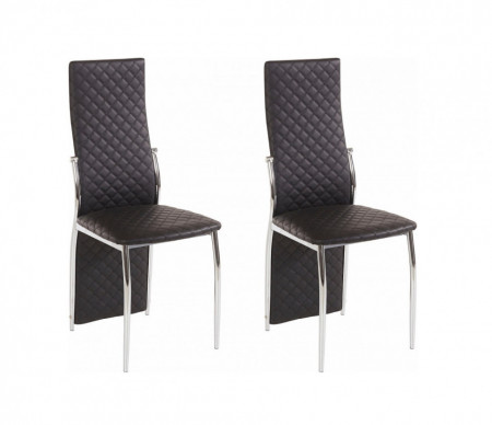 Set de 2 scaune Wilson - negru/argintiu - Img 1