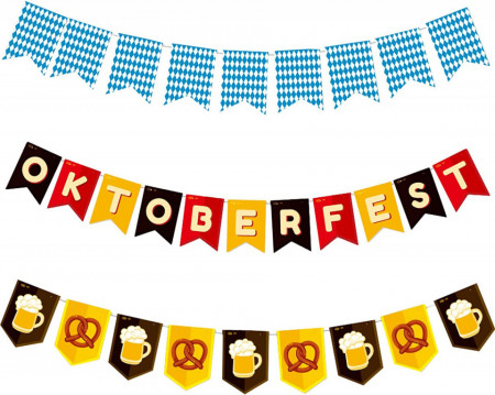 Set de 3 bannere pentru Oktoberfest ZYOOO, hartie, multicolor
