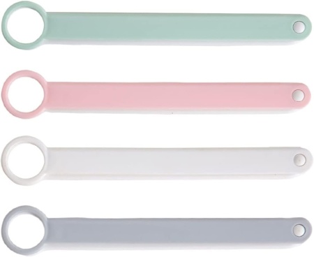 Set de 4 cleme pentru sigilarea pungilor Lukione, polipropilena, multicolor, 18 x 3 x 1,2 cm