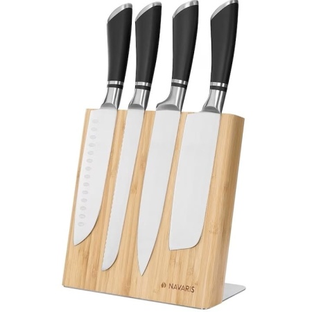 Suport cutite Navaris, magnetic, din lemn, 23x22.5 cm, Resigilat, Grad A - Img 1