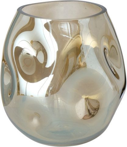 Suport pentru lumanare Jirka Andas, sticla, gri, 17 x 17 cm - Img 1