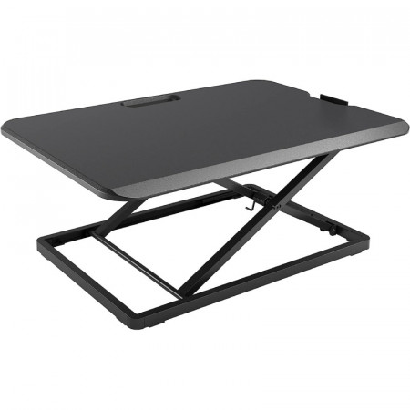 Suport reglabil pe inaltime pentru laptop Bontec, metal/lemn, negru, 67D x 47W x 40.2H