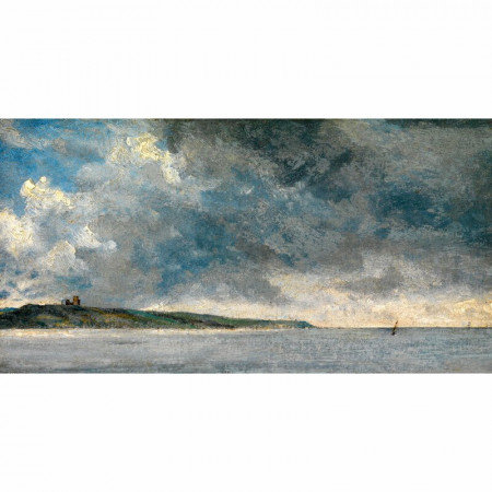 Tablou Coastal Scene with Cliffs by John Constable, 50.6 cm H x 100 cm W x 3.8 cm D - Img 1
