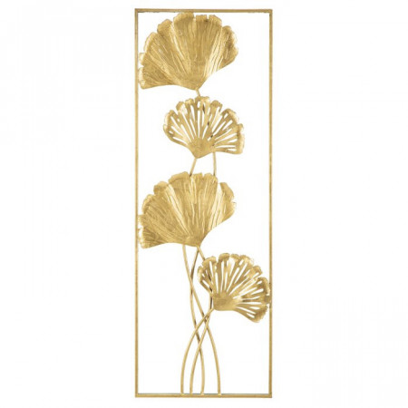 Tablou Iris, metal, auriu, 90 x 31 cm - Img 1