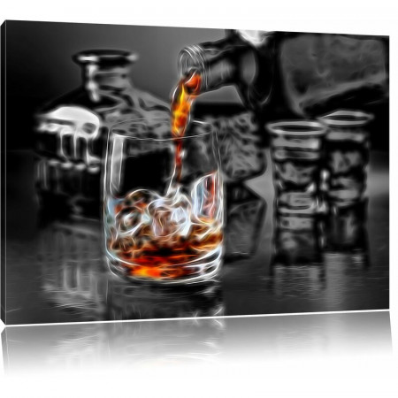 Tablou Old good whisky, panza, antracit, 60 x 80 x 1,8 cm - Img 1