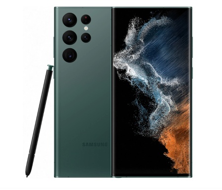 Telefon mobil Samsung Galaxy S22 Ultra, Dual SIM, 256GB, 12GB RAM, 5G, Green, Resigilat, Grad B