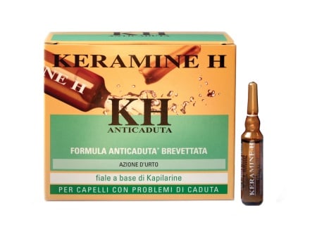 Tratament impotriva caderii parului Keramine H Kapilarine, energizant, cu actiune intensa 12 fiole x 6ml