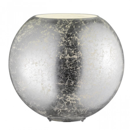 Veioza Cranford, metal/sticla, argintie, 27,5 x 28 x 28 cm, 60w - Img 1