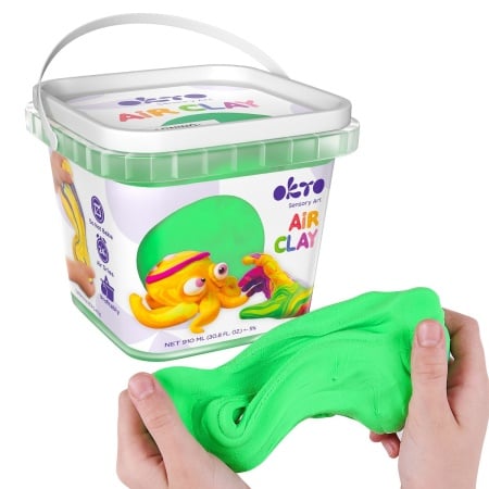 Air Clay pentru modelaj, 200g, Okto - Verde