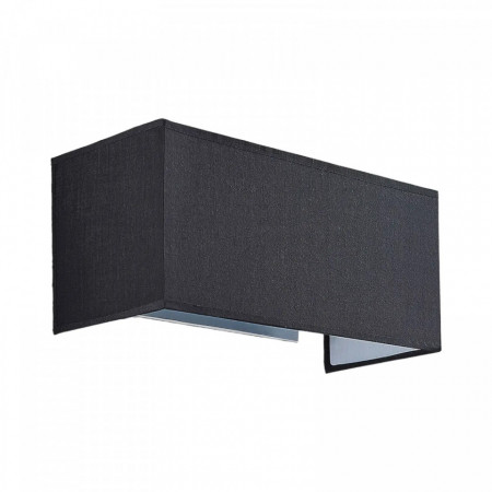 Aplica de perete Adea, tesatura/metal, crom/negru, 13,5 x 13,5 x 30 cm - Img 1