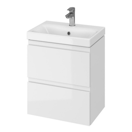 Baza si lavoar CS9731 suspendat, sertare, alb, 50x39.7x62 cm