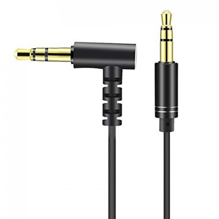 Cablu audio/stereo Tabrote, negru, 3,5 mm