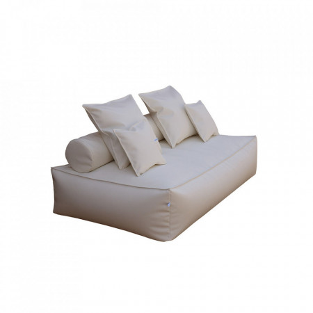 Canapea de 2 persoane tip divan Panama Class by Filippo Ghezzani, piele sintetica, bej - Img 1