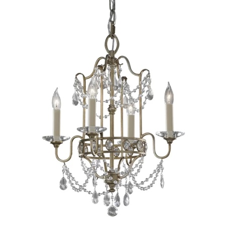 Candelabru Avenida, 4 lumini, metal/sticla/cristal, auriu, 54 x 41,3 x 206,5 cm