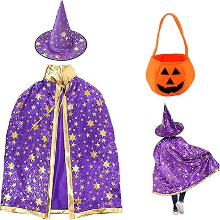 Costum de Halloween pentru copii Pobec, textil, multicolor, 80 cm