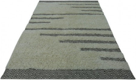 Covor Andas, textil, gri/negru, 300 x 400 cm