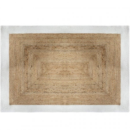 Covor Atmosphera Createur D&#039;Interieur, iuta vegetala/bumbac, alb, 120 x 170 cm