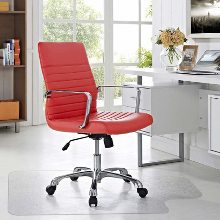 Covor de protectie pentru scaunul de birou AECCN, policarbonat, antiderapant, transparent, 76 x 122 cm