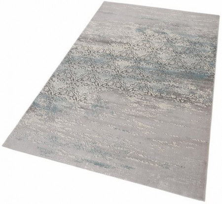 Covor Merinos, textil, gri/albastru, 120 x 180 cm - Img 1