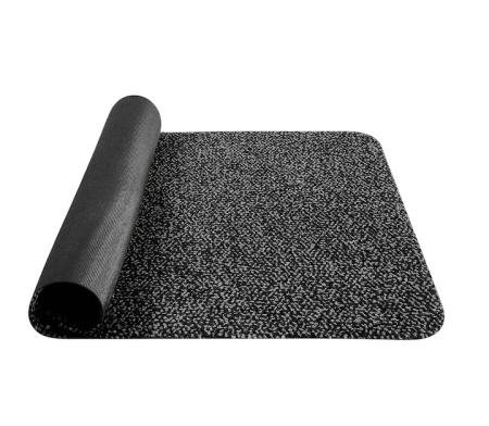 Covoras antiderapant Mibao, polipropilena, negru/gri, 60 x 90 cm