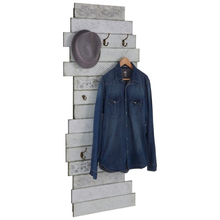 Cuier de perete Emma, MDF, gri, 65 x 150 x 10,5 cm