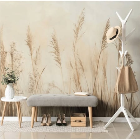 Cuier lemn masiv tip pom KL Tripoli, 8 agatatori, de podea, 60 x 60 x 175 cm, alb