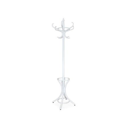 Cuier pom lemn curbat, 12 agatatori HM W30, alb