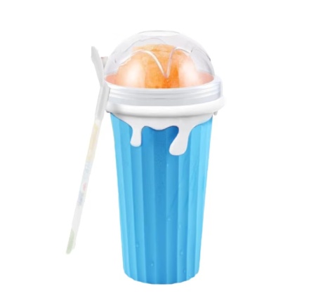 Cupa pentru inghetata Gohhme, polipropilena, albastru/alb, 500 ml