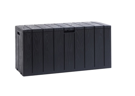 Dulap depozitare pentru gradina Bravo Toomax, 117.5x45 cm, inaltime 56 cm, volum 270 litri, plastic rezistent la radiatiile UV, gri-antracit, Resigilat, Grad B