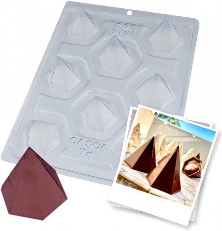 Forma pentru ciocolata BWB 9780, silicon/plastic, transparent, 18,5 x 24 cm - Img 1