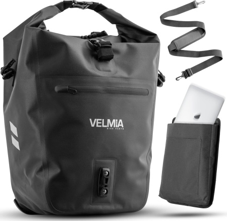 Geanta de bicicleta Velmia, TPU, negru, 26 L