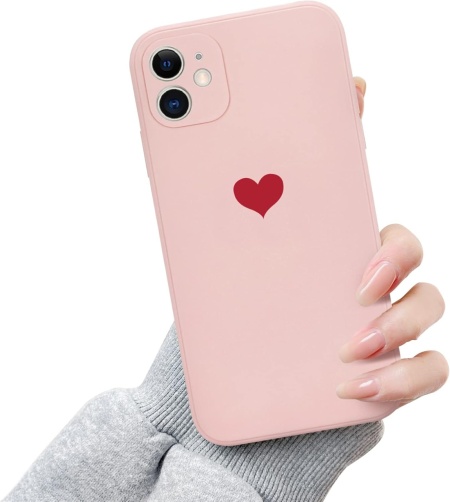 Husa de protectie pentru iPhone 11 Newseego, silicon, roz/rosu, 6,1 inchi