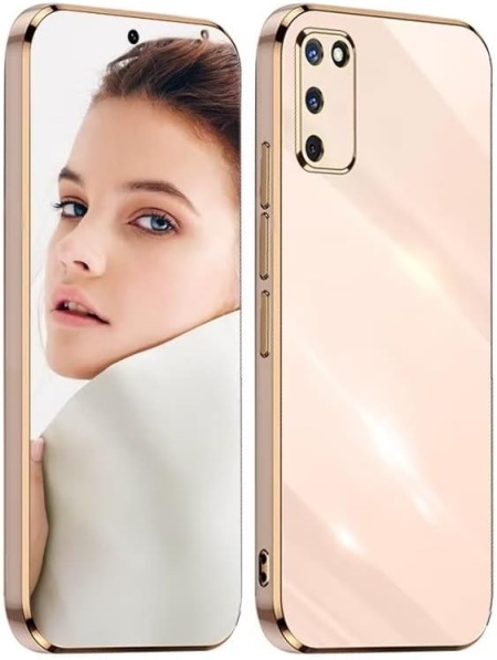 Husa de protectie pentru Samsung Galaxy A02s Atisijie, TPU, rose/auriu, 6,5 inchi
