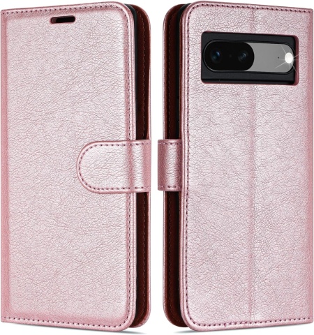 Husa flip pentru Google Pixel 7 Case Collection, TPU/piele PU, roz deschis, 6,3 inchi