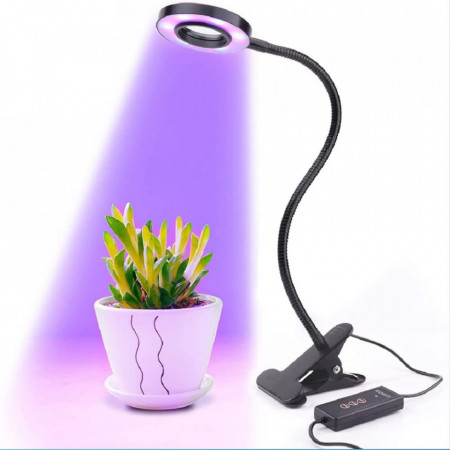 Lampa pentru cresterea plantelor HORIFEN, LED, aluminiu/policarbonat, negru, 38 cm - Img 1