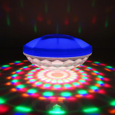 Lampa plutitoare pentru piscina Rukars, LED, RGB, plastic, albastru/transparent