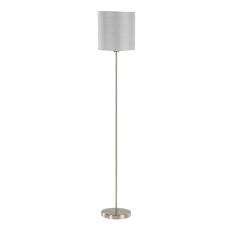 Lampadar Patience, metal/textil, argintiu/gri, 158,5 x 28 x 28 cm