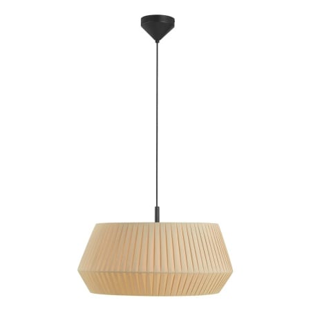 Lustra tip pendul Dicte, metal/bumbac, bej/negru, 53 x 29 x 200 cm