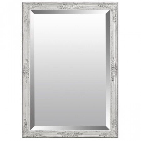 Oglinda de perete Jaylyn, lemn, alba, 70 x 60 x 3,2 cm - Img 1