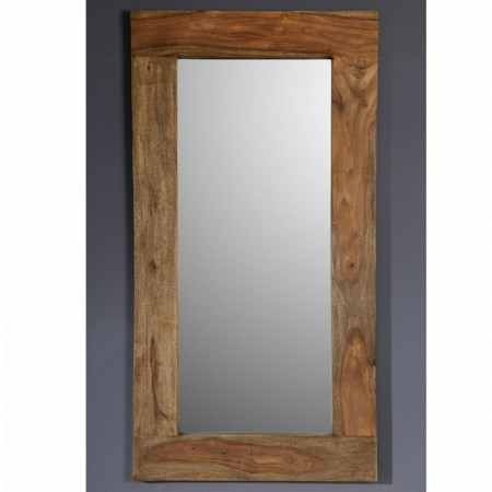 Oglinda de perete Nature, lemn, maro, 115 x 60 x 3 cm - Img 1