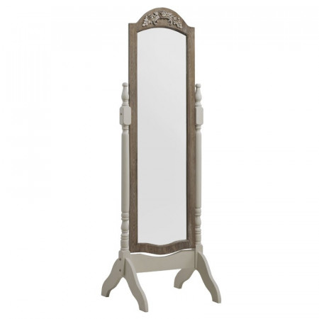 Oglinda Joutel, lemn, alb/maro, 160 x 51 x 50 cm - Img 1