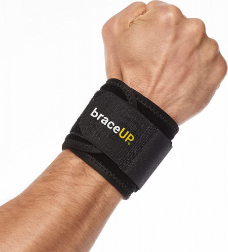 Orteza pentru incheietura mainii BraceUP, reglabil, neopren, negru