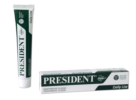 Pasta de dinti President Clasic cu siliciu precipitat, uz zilnic 75ml