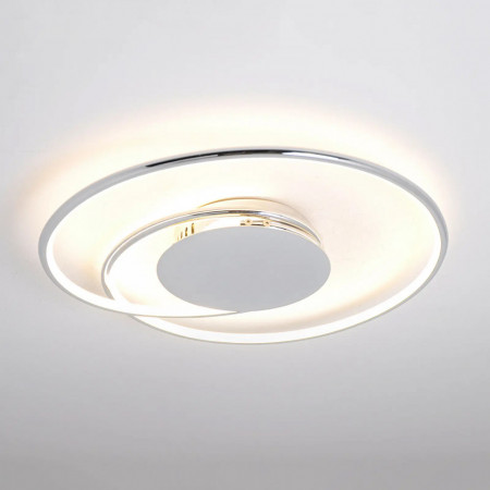 Plafoniera Joline, LED, plastic/metal, alb/crom, 46 x 5 cm - Img 1