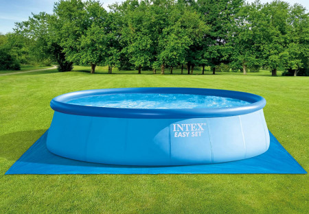 Prelata pentru protectie piscina Intex, plastic, albastru, 4,72 x 4,72 cm - Img 1