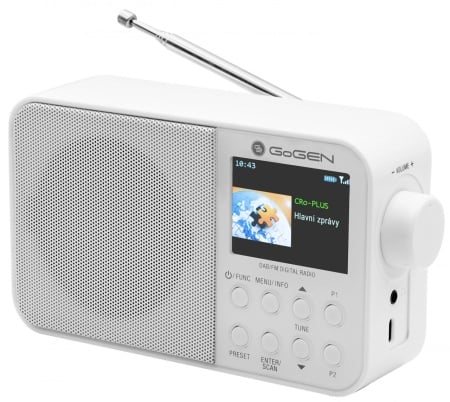 Radio portabil GoGEN DAB 500 BTCW cu tuner DAB+ si FM, 1W, Bluetooth, LCD color, baterie 2000 mAh - Img 1