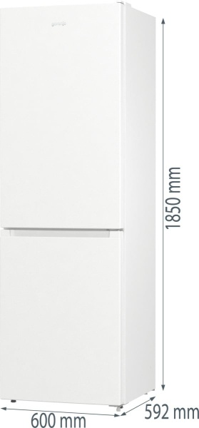 RESIGILAT – COMBINA FRIGORIFICA GORENJE NRK6191EW4, Clasa F, 300L, NoFrost Plus, IonAir, Multiflow 360°, Alb